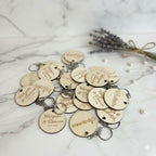 Porte-clés de mariage personnalisés en bois – Cadeaux invités